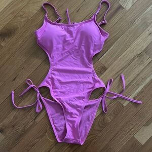Lulus Pink Cutout Swimsuit